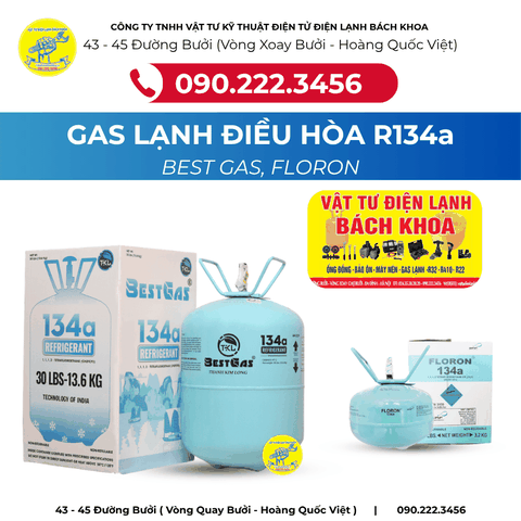 Cửa hàng bán Gas lạnh điều hòa R134a (Gas 134a) Tại đường Trần Phú - 0902223456