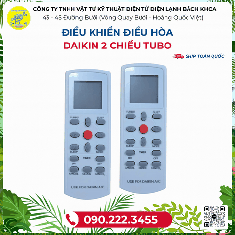Điều khiển ĐIỀU HÒA Daikin 2 Chiều TUBO - 090.222.3455