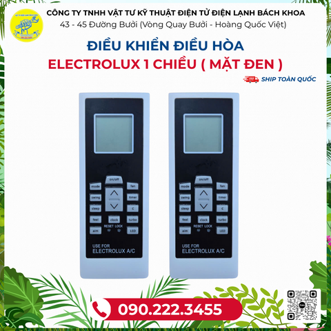 Điều khiển Điều Hòa Electrolux 1 chiều ( mặt đen ) - 090.222.3456