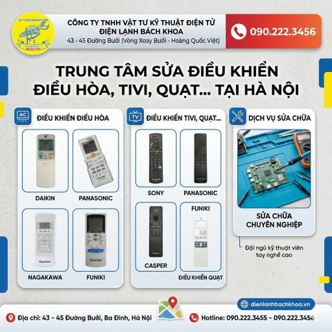 Địa Chỉ Sửa Điều Khiển Điều Hòa Tại phố Hàng Than - 0902223456