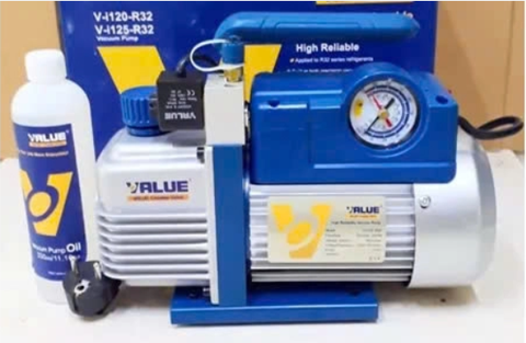 Máy hút chân không Vallue VI125Y-R32 loại 3.0CFM - Kèm đồng hồ báo áp và rơ le tự ngắt