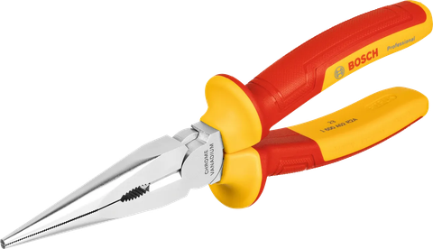 Kìm mũi dài thẳng cách điện VDE 200 mm Professional