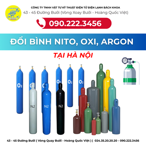 Đổi Bình NITO, OXI, ARGON Tại Vinhomes Metropolis - 0902223456