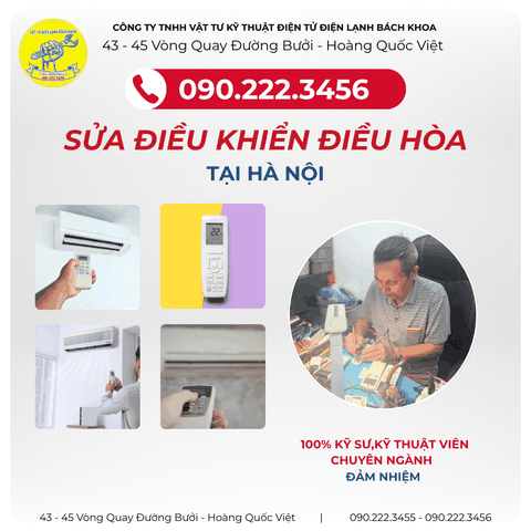 Cửa hàng chuyên sửa khiển điều hoà Tại phố Vạn Bảo - 0902223456