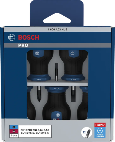 Bộ Tô Vít Lùn 5 Chiếc PH/SL Professional