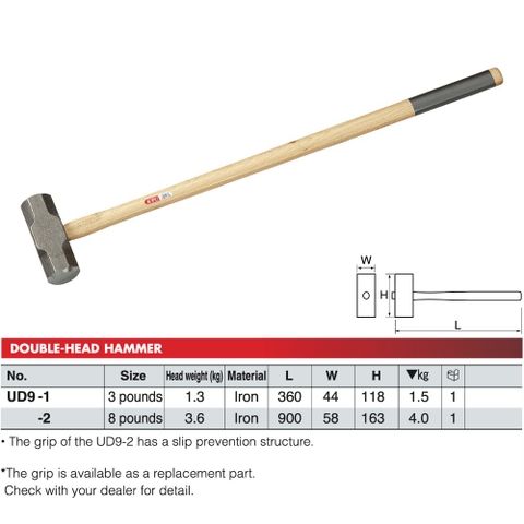 Búa Sắt Hai Đầu KTC UD9-2