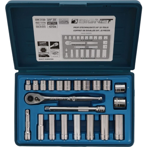 Bộ Đầu Khẩu 3/8" Signet 12723  - 22 Chi Tiết