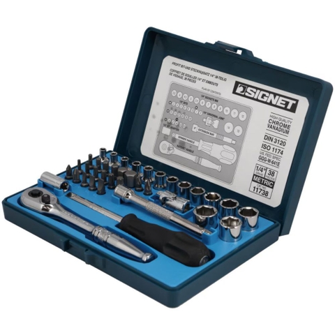 Bộ Đầu Khẩu Và Đầu Bit Đa Năng 1/4" Signet 11738 38 Chi Tiết