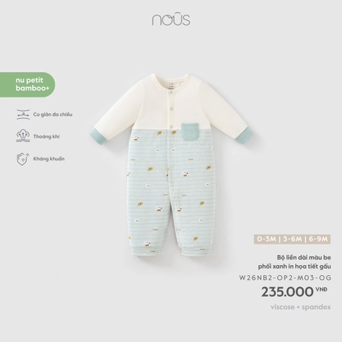 Bộ liền Nous be phối xanh ht gấu