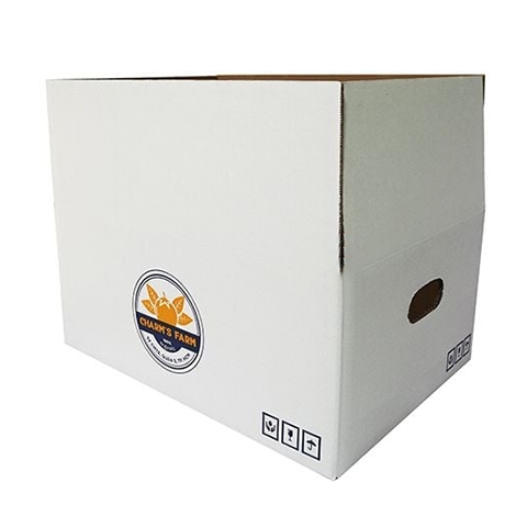 Thùng carton đóng hàng 7 lớp in flexo 50x35x22ccm đục lỗ tay cầm