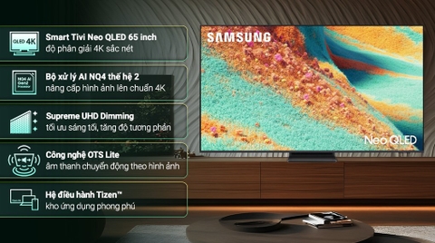 Smart Tivi Neo QLED Samsung AI 4K 65 inch QA65QN85F