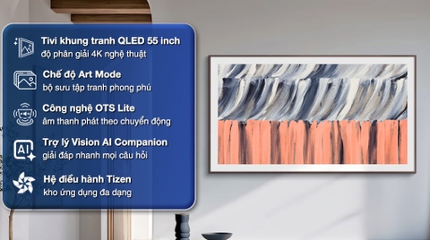 Smart Tivi Khung Tranh The Frame QLED Samsung AI 4K 55 inch QA55LS03H