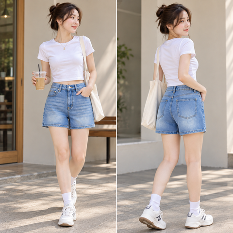Quần short jean nữ S003 365STYLE - SWST26S003