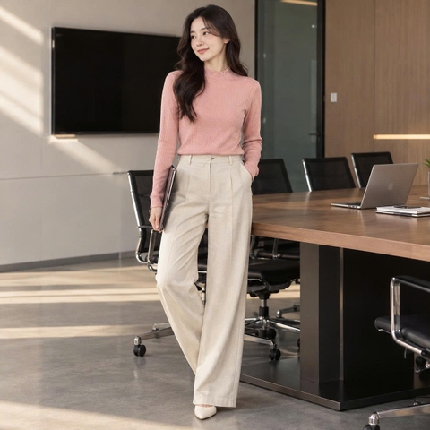 Áo thun DT nữ cổ lọ S025 365STYLE - SWTS26S025