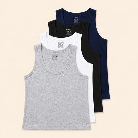 Áo lót sát nách nam cotton N001 NABEFA - NUTK26S001