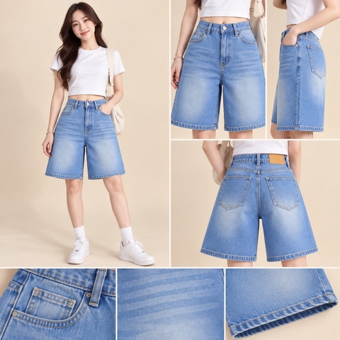 Quần lửng jean nữ S004 365STYLE - SWST26S004