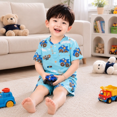 Bộ tole bé trai quần ngắn ngắn tay NBSE26S001AB - NABEFA