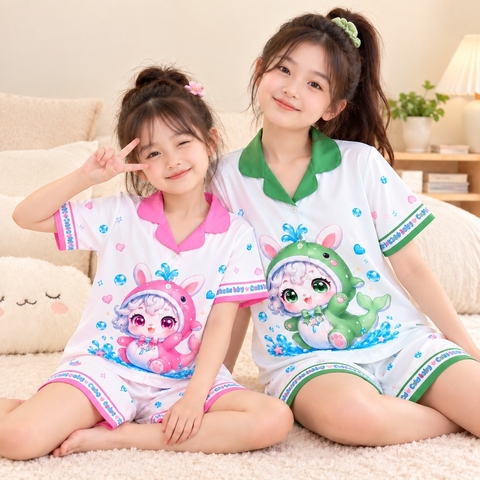 Bộ lụa bé gái QNNT S006 365STYLE - NGSE26S006