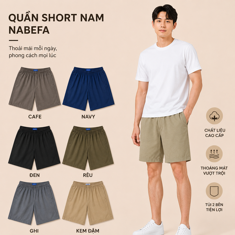 Quần kaki short lưng thun nam 66016094 365SYLE - NMST26S003