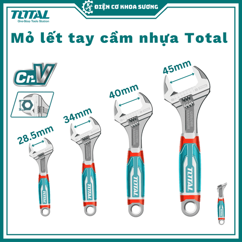Mỏ lết cán nhựa xịn Total