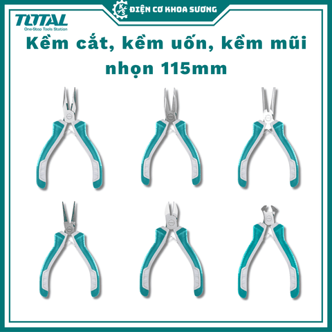 Kềm cắt,mũi nhọn,uốn vòng,mũi kim mini 115mm TOTAL THTMN256,THTMN356,THTMN456,THTMN556,THTMN656,THTMN756,THTMN856,