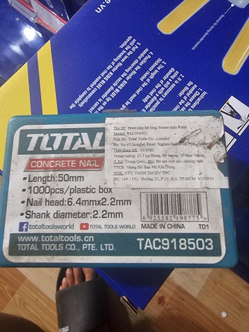 Đinh bấm bê tông Total