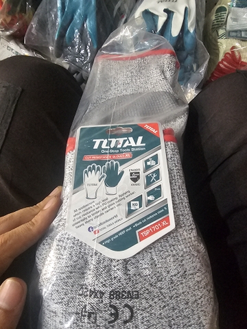 Găng tay bảo hộ chống cắt cấp độ 5 Total size XL Bảo hộ lao động công trình - Hàng chính hãng.