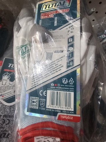 Găng tay phủ PU size XL Total (12đ/Bịch) TSPUG02