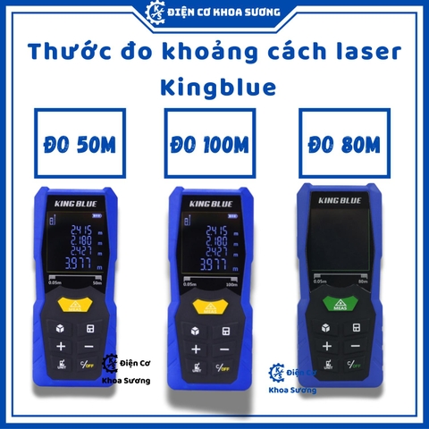 Thước đo khoảng cách laser Kingblue, đo 50m, 80m, 100m, thước đo khoảng cách lazer - Hàng chính hãng