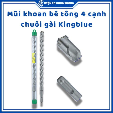 Mũi khoan bê tông 4 cạnh chuôi gài Kingblue KBL4 - Hàng chính hãng