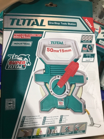 Thước dây sợi thủy tinh 50mx15mm Total TMTF18506