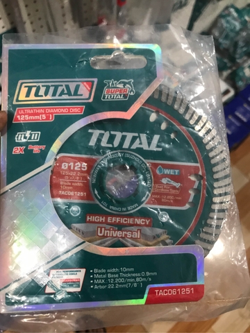 Đĩa cắt kim loại siêu mỏng 125mm Total TAC061251
