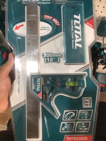 Thước vuông kết hợp cán nhựa 300mm Total TMT653005