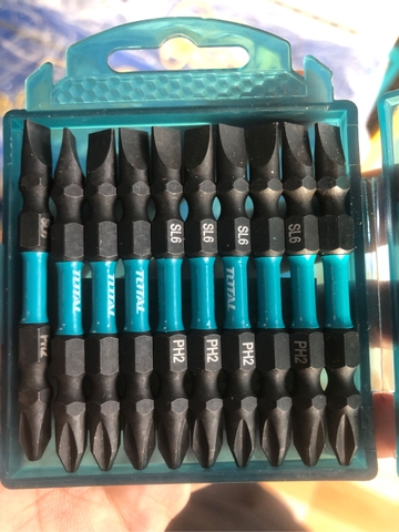 Mũi bắt vít hai đầu PH2+SL6.0*1. 0x65mm (có nam châm hít) Total TACIM16HL133
