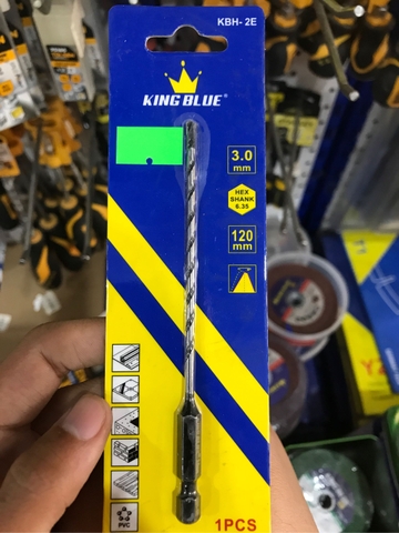 Mũi khoan đa năng 2 cạnh chuôi lục giác Kingblue, Khoan Gỗ Đá Nhựa Tường Bê Tông KBH2E - Chính hãng