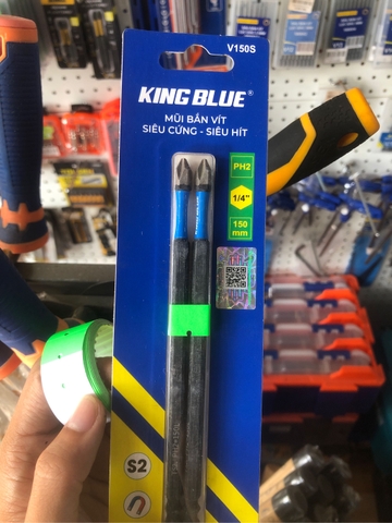 Đầu vít bake PH2 chuôi lục giác phủ kim cương, độ cứng và độ bám vit cao KingBlue PH2*50, PH2*65, PH2*100, PH*150 - V50S