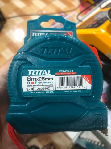 Thước kéo thép nền vàng Total