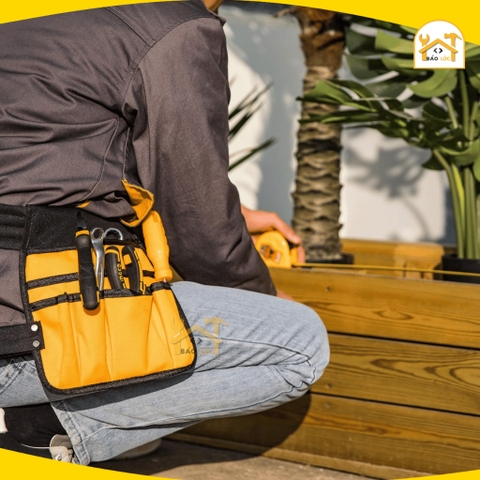Túi đeo lưng đeo hông đựng dụng cụ đồ nghề cho thợ điện nước xây dựng INGCO HTBP02031 polyester 600D