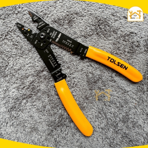Kìm tuốt dây đa năng, bấm cos 215mm Tolsen 38052 - Hàng chính hãng.