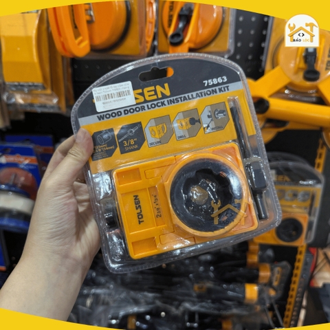 Bộ mũi khoét lỗ tay nắm cửa 4 món Tolsen 75863 - Hàng chính hãng