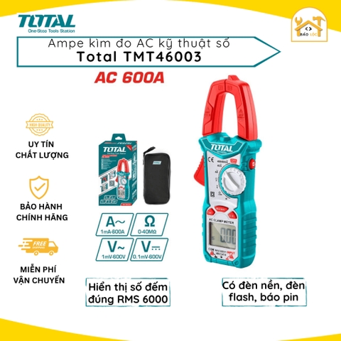 Ampe kìm đo AC kỹ thuật số Total TMT46003 - Hàng chính hãng.