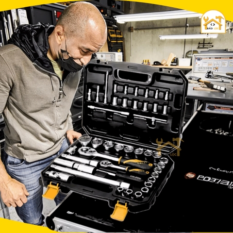 Bộ dụng cụ chuyên dụng mở bu lông 45 chi tiết Tolsen 45pcs Socket Rachet Wrench Set (1/4inch & 1/2inch Drive) 15142
