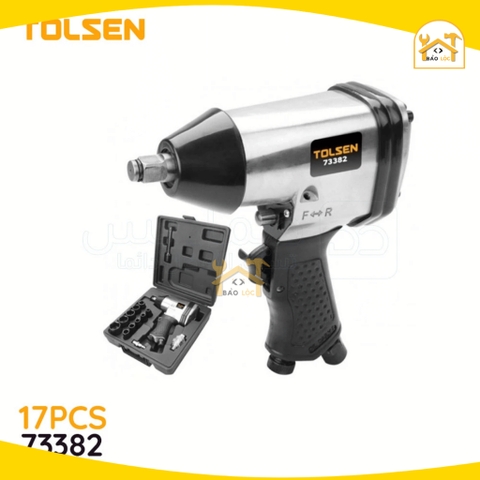 Bộ 17 món súng hơi mở bulong 340Nm 1/2 Tolsen 73382, Máy siết vặn bu lông (bulong) dùng khí nén