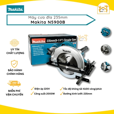 Máy cưa đĩa 235mm dùng điện 2000W 2T3 Makita N5900B - Hàng chính hãng.