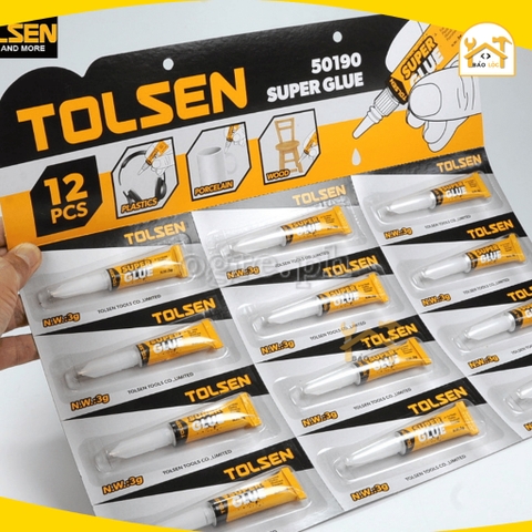 Keo siêu dính Tolsen 50190, dán nhựa, da, kim loại, gốm sứ và gỗ - Hàng chính hãng