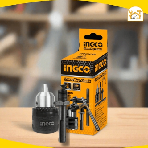 Đầu kẹp mũi khoan 13mm kèm khớp nối chuyển đổi máy khoan gài INGCO KC1301.1 - Hàng chính hãng.