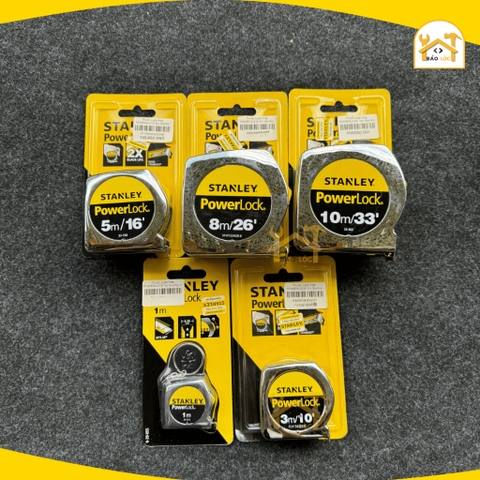 Thước cuộn thép Powerlock STANLEY 1m/3m/5m/8m/10m - Hàng chính hãng