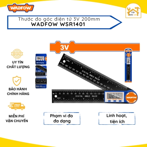 Thước vuông gập kỹ thuật số, thước đo góc điện tử 3V Wadfow WSR1401 - Hàng chính hãng.