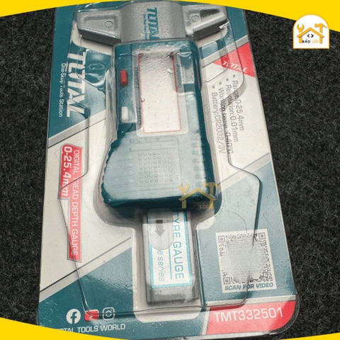 Thước đo độ sâu điện tử TOTAL TMT332501 dùng pin 3V phạm vi đo từ 0 đến 25.4mm dễ dàng chuyển đổi hệ thống - Hàng chính