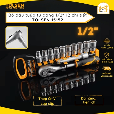 Bộ Đầu Típ Tự Động, Bộ khẩu 12 Món Tolsen 15152 (1/2